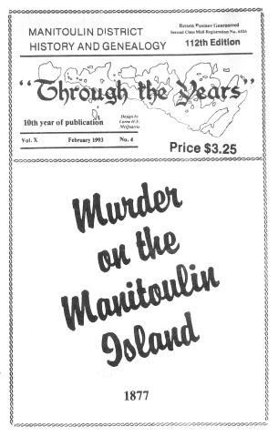 Murder on the Manitoulin pamphlet